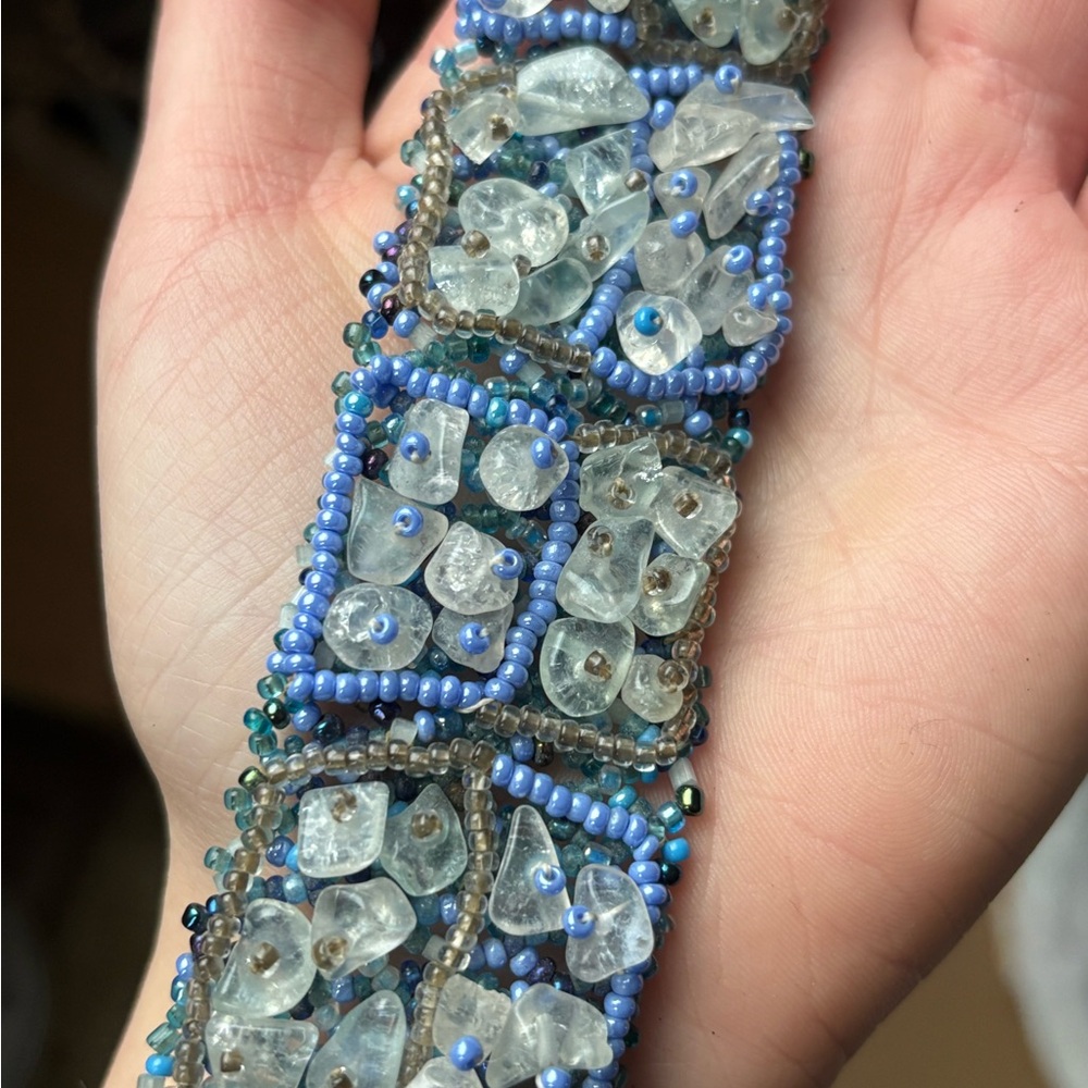 Handcrafted Beaded and Crystal Bracelet - Picture 3 of 4